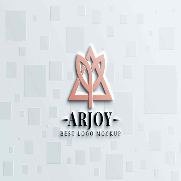 3d Clean Minimalist Logo Mockup