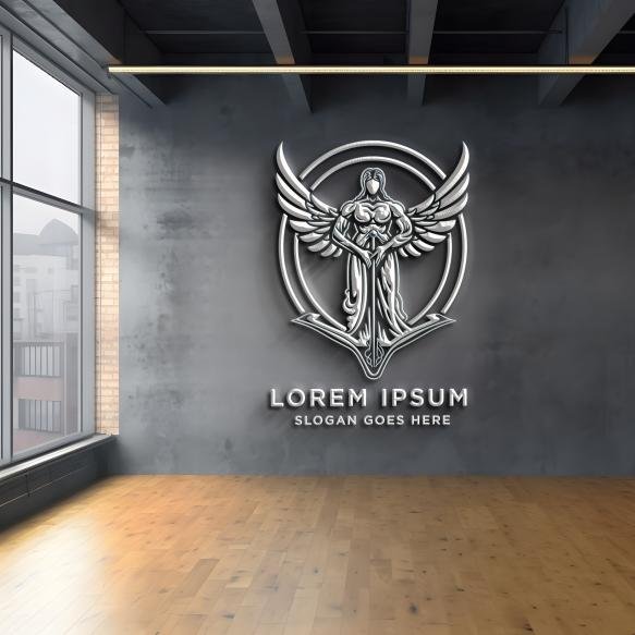 3d Logo Mockup Wall Office Company Branding Display Background (1)