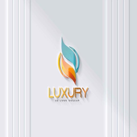 3d Logo Mockup White Background