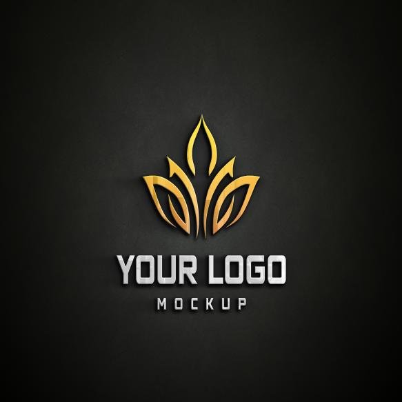 3d Metallic Logo Mockup (1)