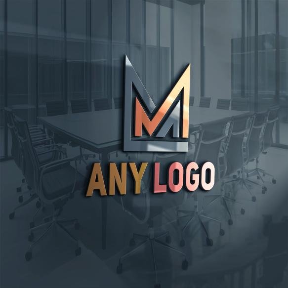 3d Metallic Logo Mockup (3)