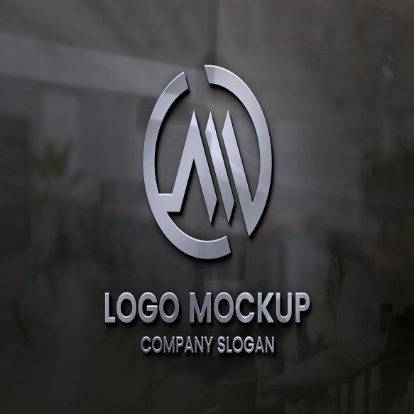 3d Metallic Logo Mockup (4)