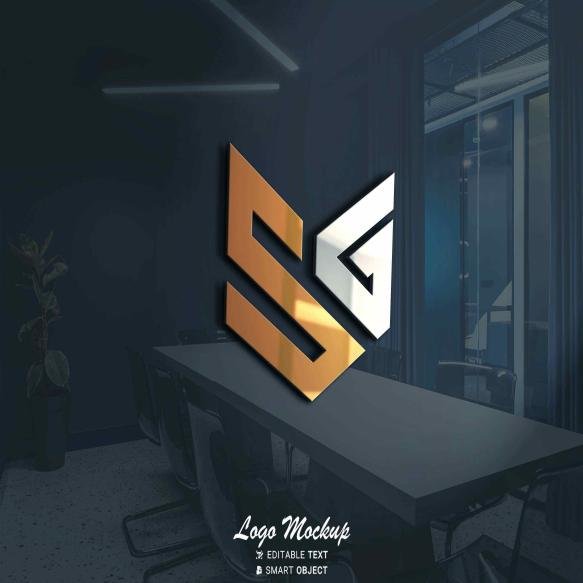 3d Metallic Logo Mockup
