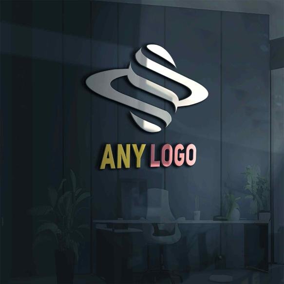 3d Wall Logo Mockup