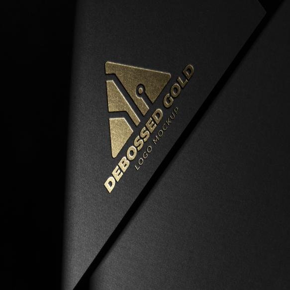Black Cardboard Silver Logo Mockup (1)