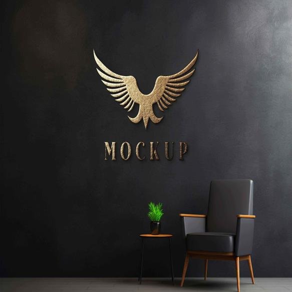 Clean Simple 3d Logo Mockup