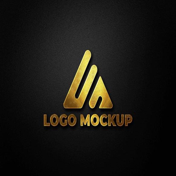 Copper Foil Logo Mockup