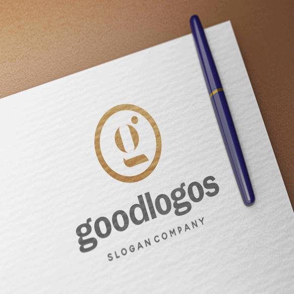 Debossed Logo Mockup White Paper Texture