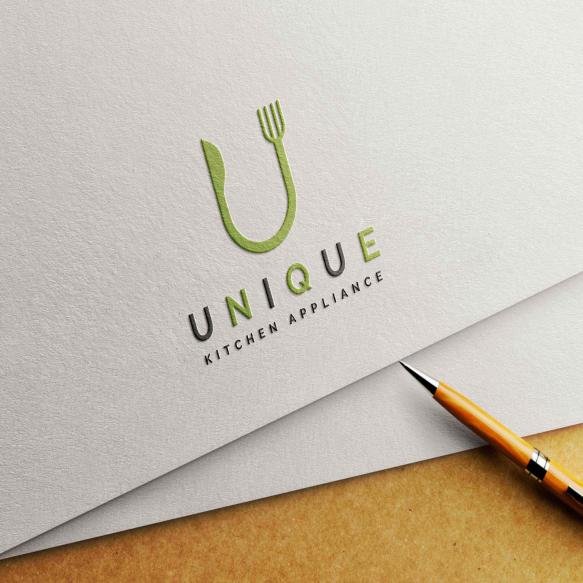 Embossed Paper Logo Mockup With Pen