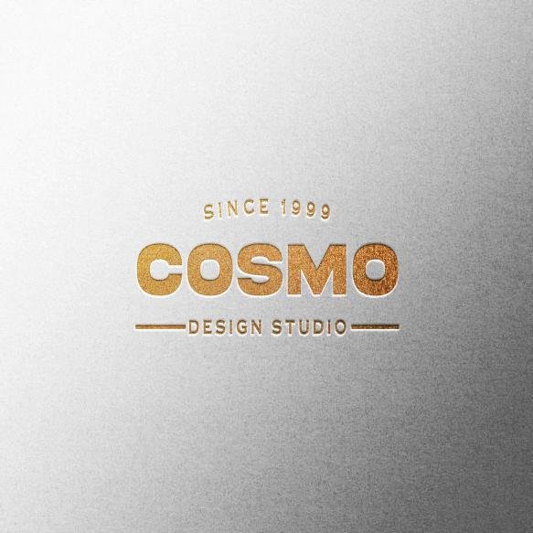 Golden Embossed Logo Mockup