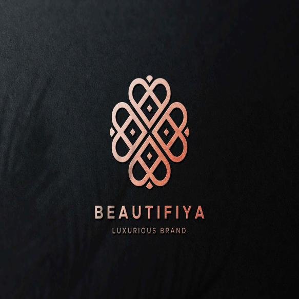 Gold Foiled Logo Mockup Black Background