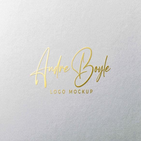 Gold Foil Stamping Logo White Paper