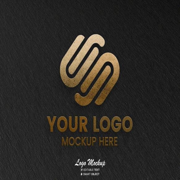Gold Logo Mockup