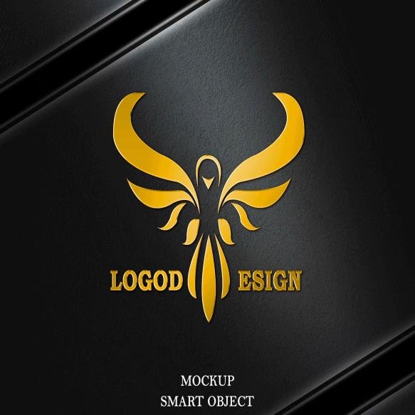 Gold Logo Mockup Luxurious Logo Mockup Embossed Logo Mockup Psd Glossy Gold Logo Mockup