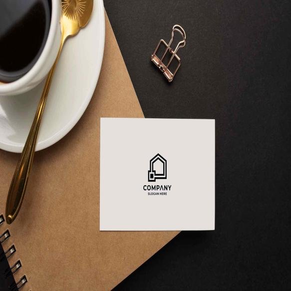 Logo Mockup Business Card Company Business Card Mockup Logo Design Vector Illustration