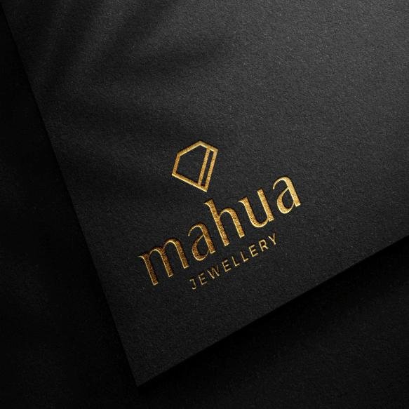 Logo Mockup Luxury Black Paper Card