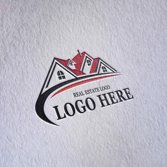 Paper Pressed Logo Mockup By Graphicsfamily