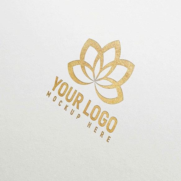 Paper Texture Logo Mockup