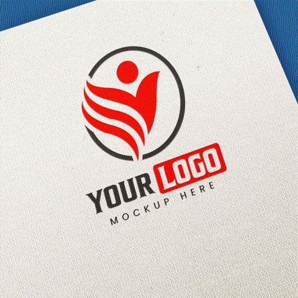 Plain Paper Logo Mockup Print Logo Mockup