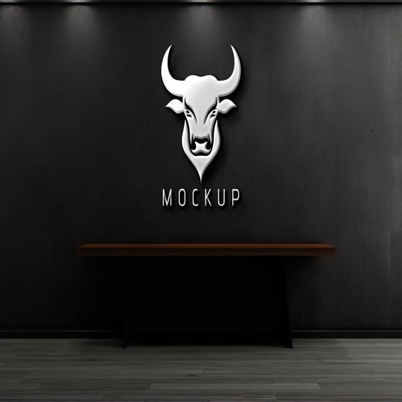 Realistic 3d Logo Mockup (4)