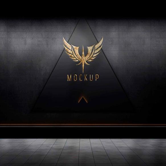 Realistic Branding Sign Logo Mockup