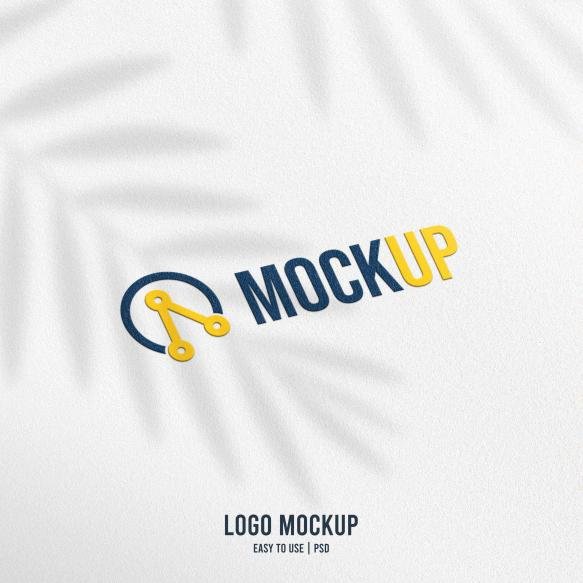 Realistic Logo Paper Logo Mockup Brand Presentation