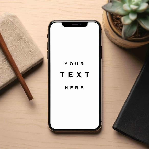 Smartphone Table Mockup Illustration