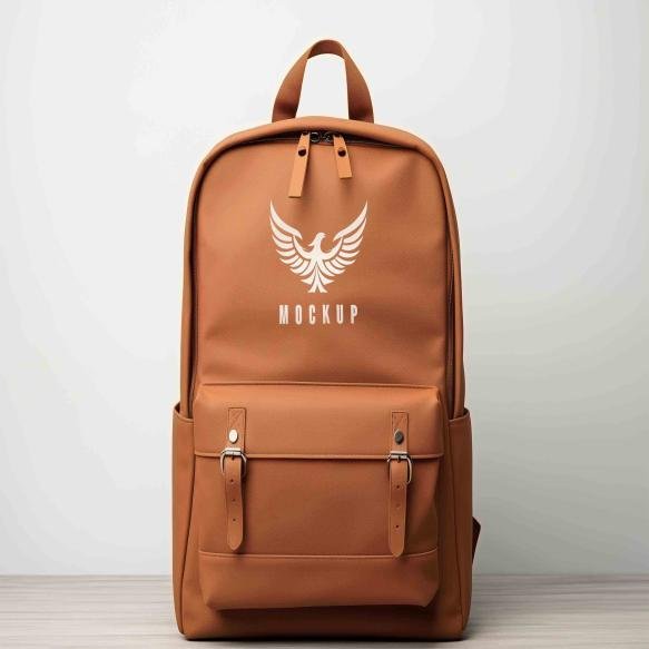 School Bag Editable Logo Mockup Psd Template