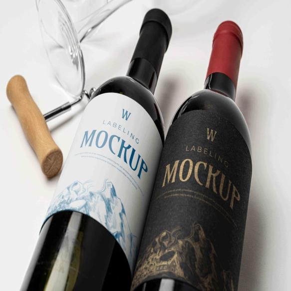 Labeling Wine Mockup Design