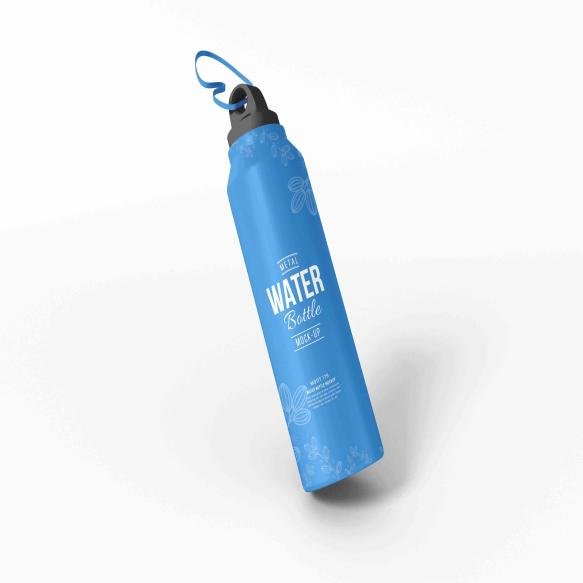Metal Water Bottle Branding Mockup