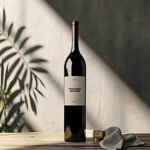 Psd Wine Label Mockup Editable Premium Trendy