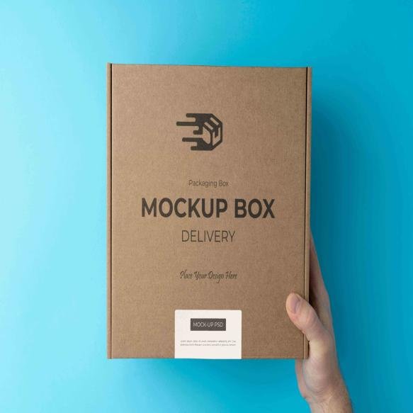 Hand Holding Delivery Box View