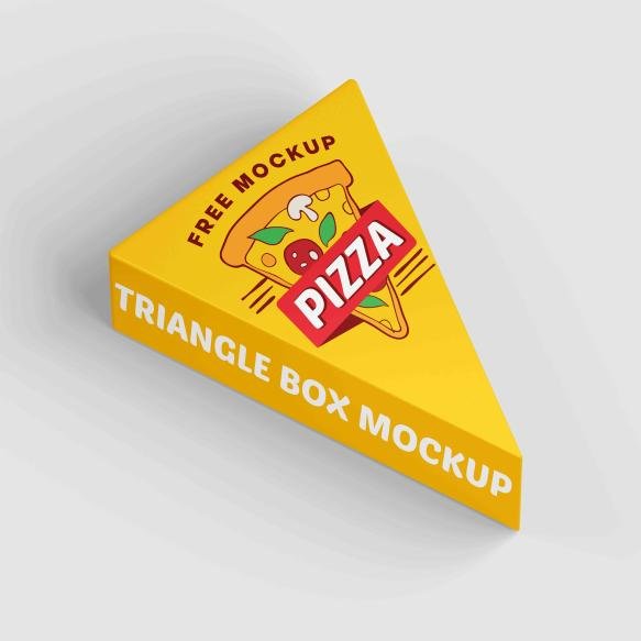 Isolated Pizza Box Packaging Mockup