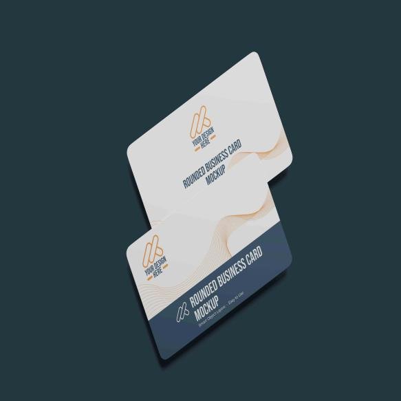 Rounded Business Card Mockup