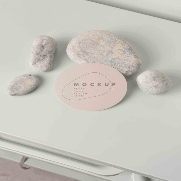 Round Flyer Mock Up Arrangement