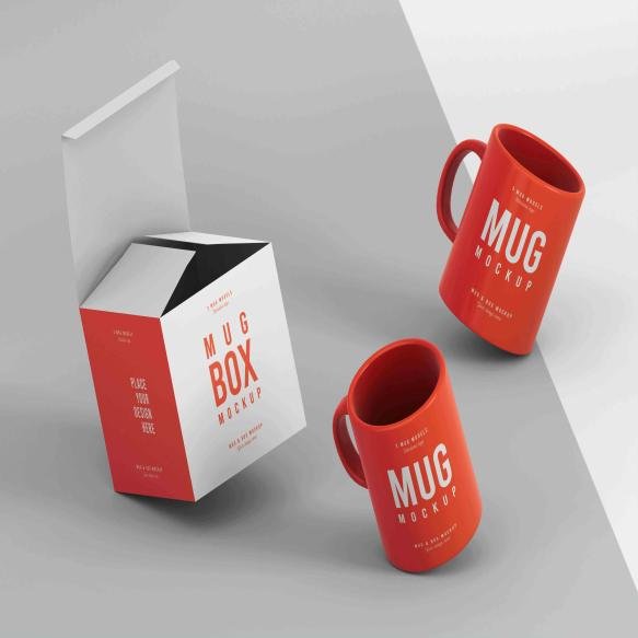 Mug Box Mock Up Assortment