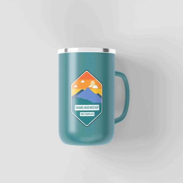 Psd Enamel Mug Mockup