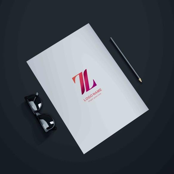 Logo Mockup A4 Paper