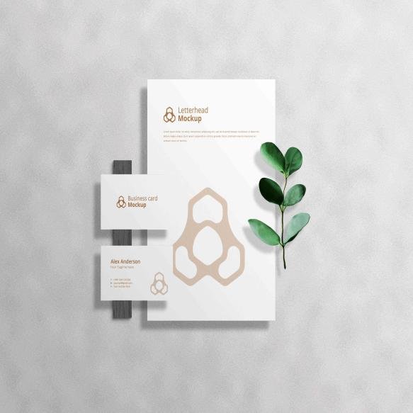 Stationary Mockup Set White Background