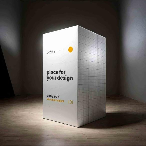 Tall Box Mockup 03