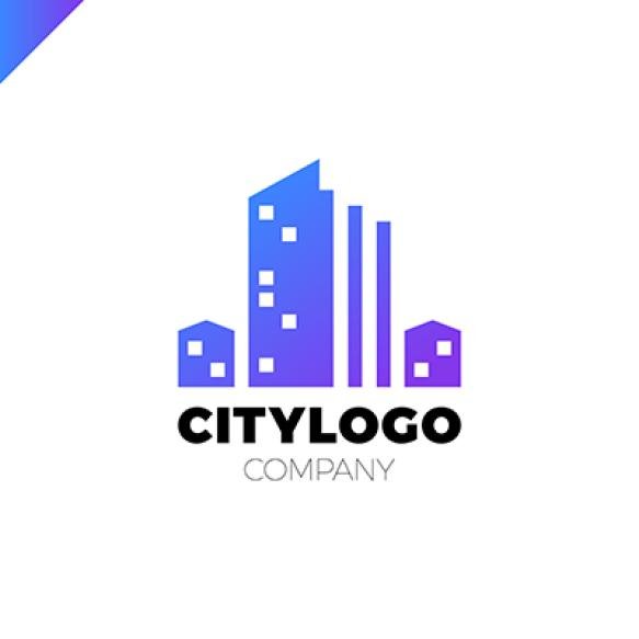 Abstract City Building Logo Design Concept Symbol Icon Residential Apartment City Landscape