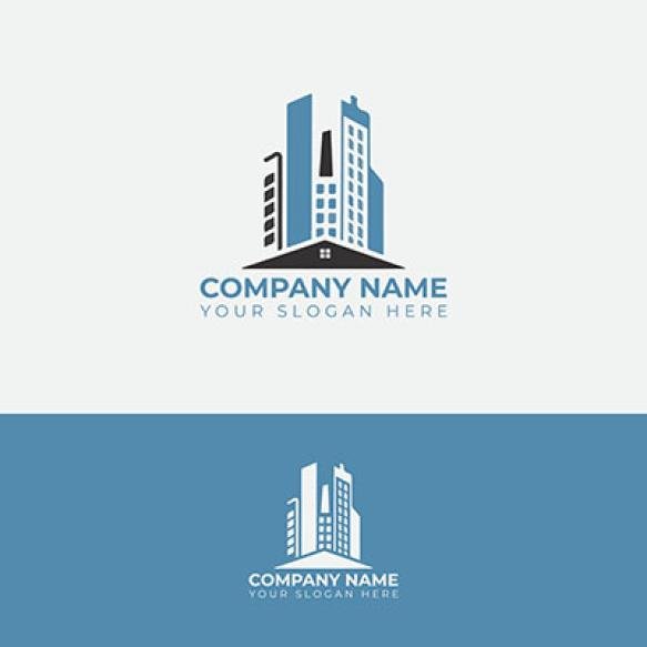 Corporate Building Logo Design Concept Template Element