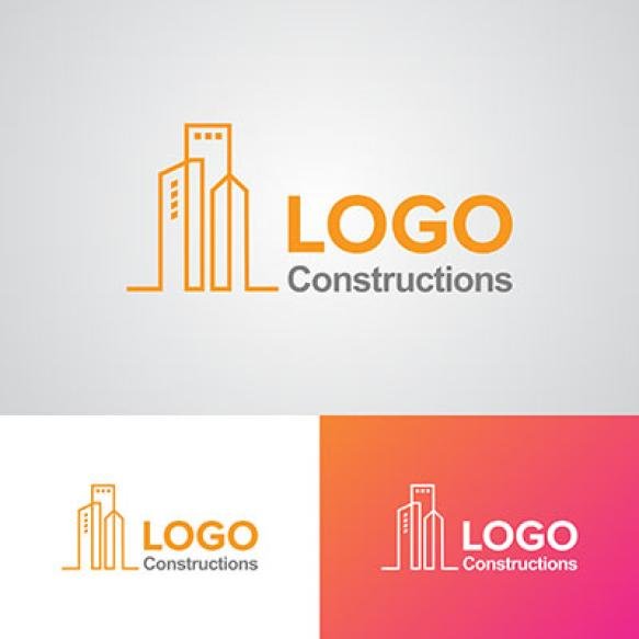 Corporate Construction Company Logo Design Template
