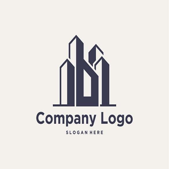 Monogram Building Real Estate With Letter B Logo Design