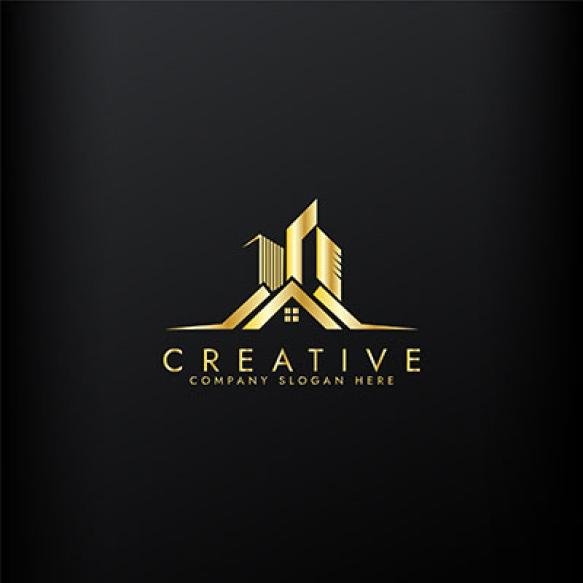 Property Business Golden Logo Tower Real Estate Logo Template Luxury Elegant Template Design Vector
