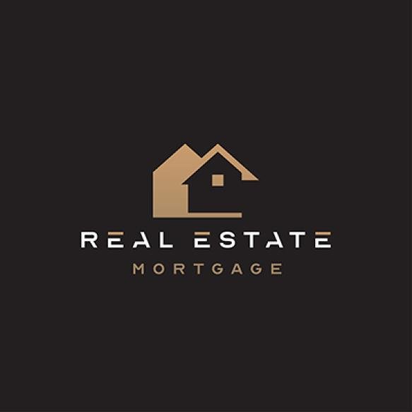 Black Gold Real Estate Logo Construction Architecture Building Logo Design (2)