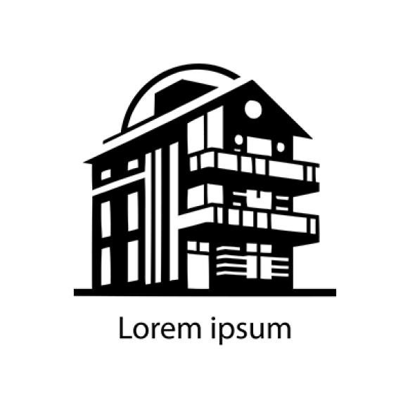 Black Realestate Logo White Background