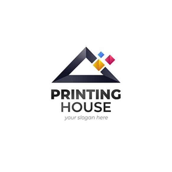 Gradient Printing House Logo Design Template