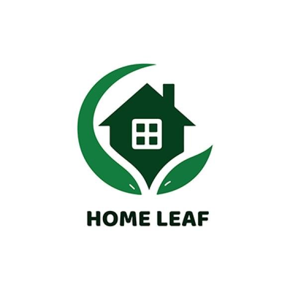 House Leaf Logo Eco House Logo Vector Editable