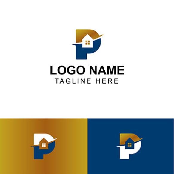 P Letter Elegant Eyecatching Vector Logos Real Estate Housing